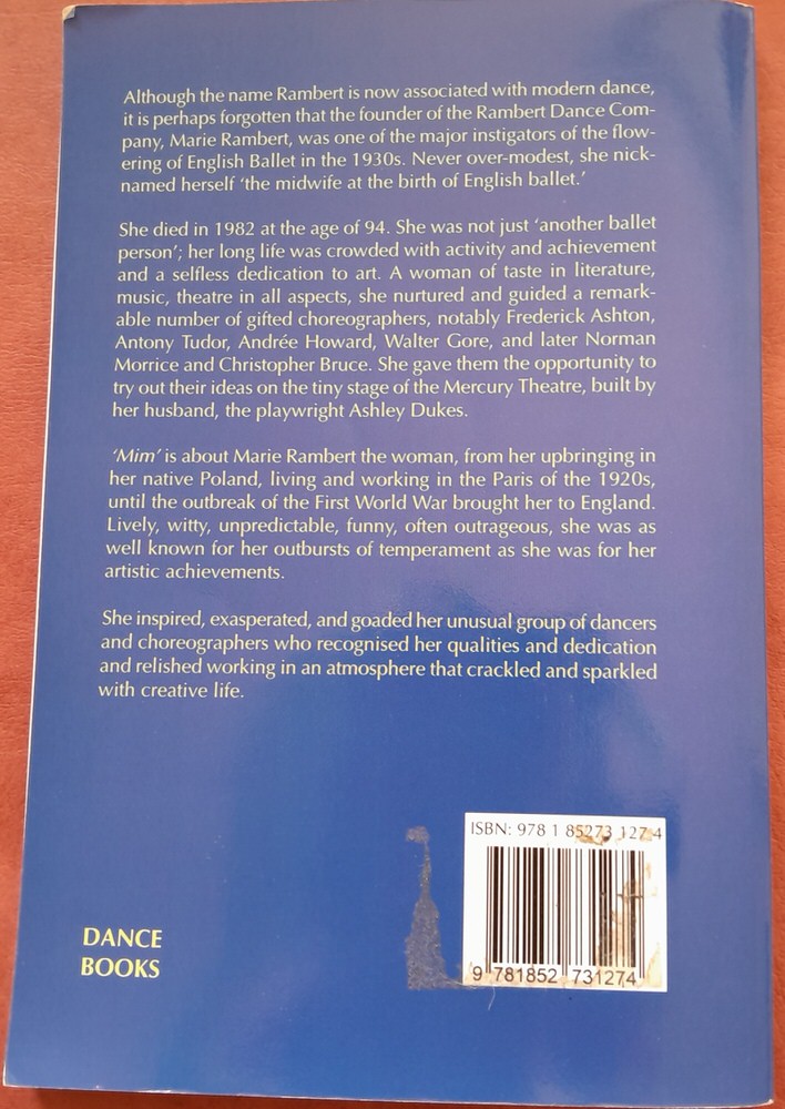 Back cover of "Mim" by Brigitte Kelly